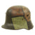 Original Imperial German WWI M16 Stahlhelm Helmet Shell with Panel Camouflage Paint - Marked SI.66 Original Items