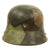 Original Imperial German WWI M16 Stahlhelm Helmet Shell with Panel Camouflage Paint - Marked SI.66 Original Items