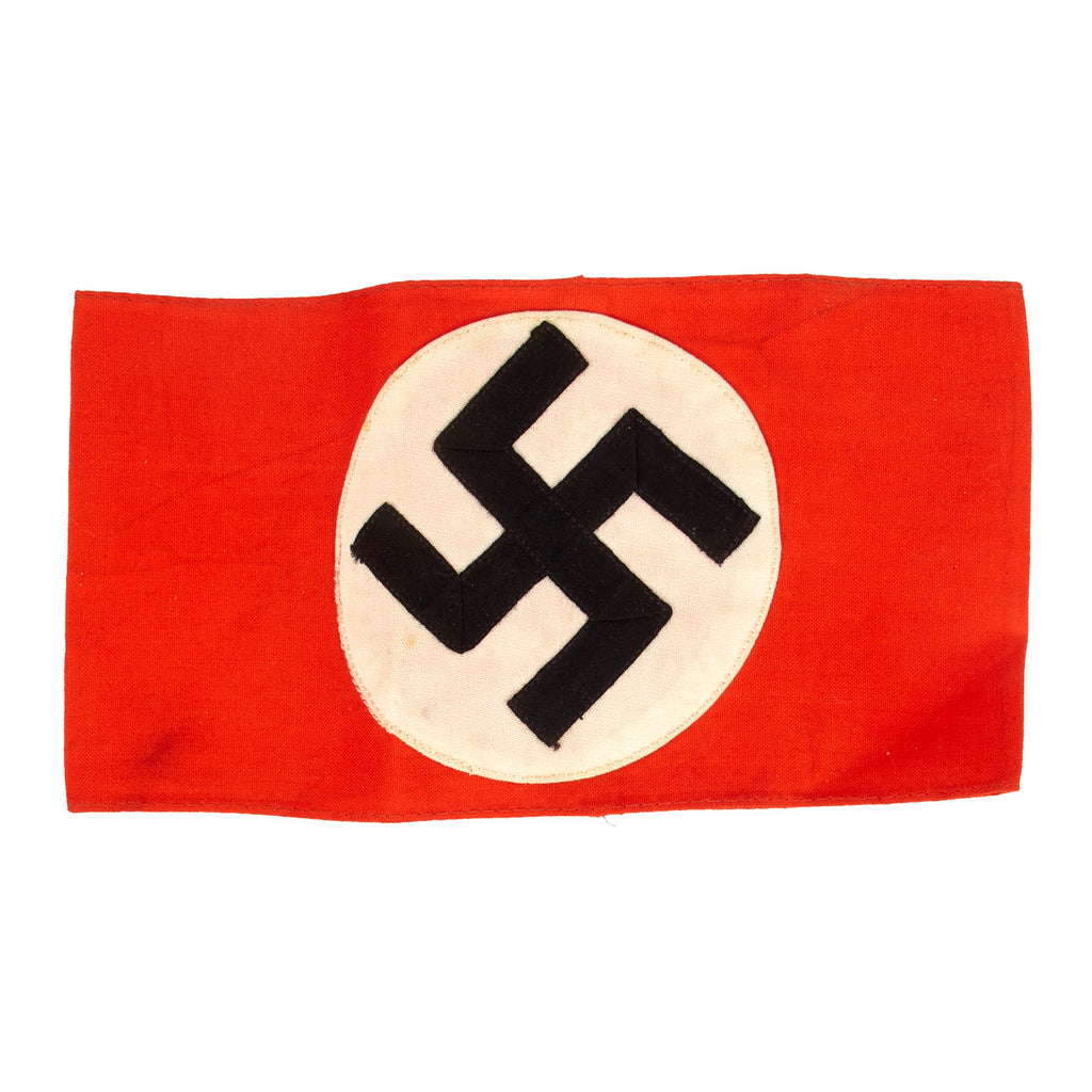 Original German Early WWII NSDAP Multi-piece Cotton Armband - Unissued Condition Original Items