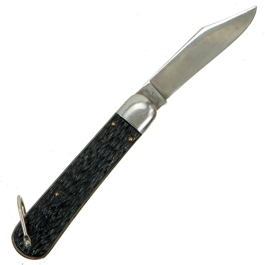 Original U.S. WWII style Korean War Airborne Schrade Walden NY M2 Pocket Knife with Bale Original Items