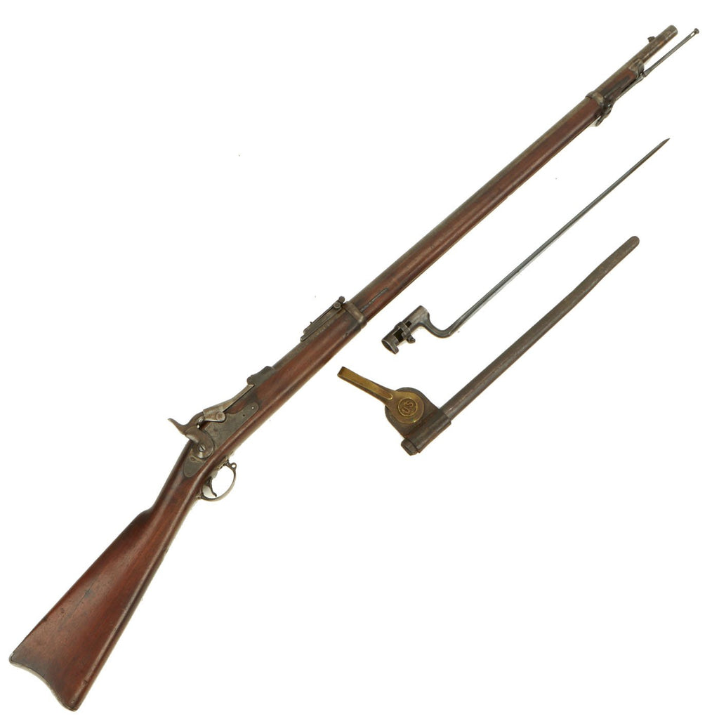 Original U.S. Springfield Trapdoor Model 1873/84 Rifle with Standard Ramrod & Bayonet made in 1890 - Serial 500088 Original Items
