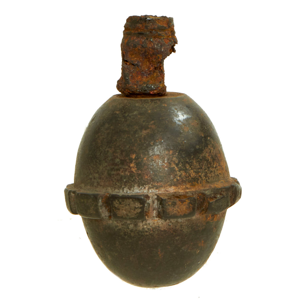 Original German WWI Model 1917 n/A Inert Egg Hand Fragmentation Grenade - Eierhandgranate Original Items