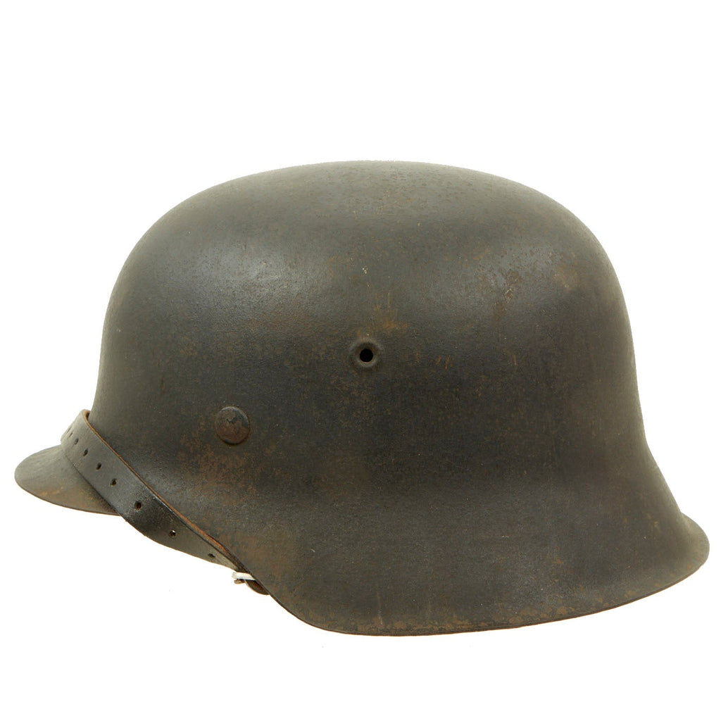 Original German WWII Complete M42 Named Army Heer Helmet - stamped ckl64 Original Items