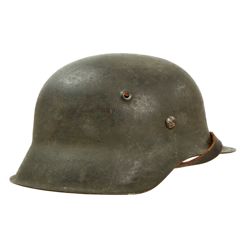 Original German WWII M42 Army Heer Helmet Named - Complete  - stamped hkp64 Original Items