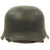 Original German WWII M34 Civic Square Dip NSDAP Double Decal Protection Police Steel Helmet - size 55 Original Items