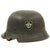 Original German WWII M34 Civic Square Dip NSDAP Double Decal Protection Police Steel Helmet - size 55 Original Items