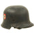 Original German WWII M34 Civic Square Dip NSDAP Double Decal Protection Police Steel Helmet - size 55 Original Items