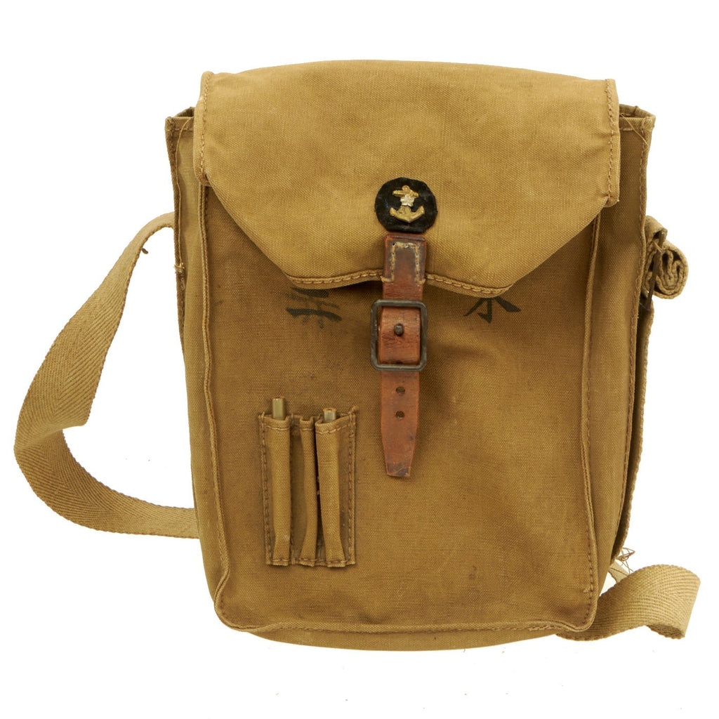 Original WWII Imperial Japanese Navy Naval Landing Force Officer Canvas Map Case Original Items