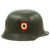 Original German WWII  NSDAP Double Decal Protection Police M34 Civic Steel Helmet Original Items