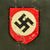Original German WWII  NSDAP Double Decal Protection Police M34 Civic Steel Helmet Original Items