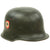 Original German WWII  NSDAP Double Decal Protection Police M34 Civic Steel Helmet Original Items