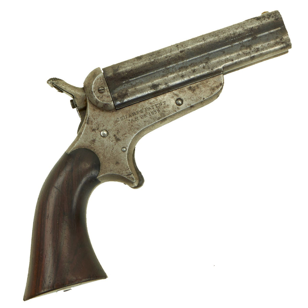 Original U.S. 19th Century Sharps & Hankins Model 3C .32 Short Rimfire 4 Barrel Pepperbox Pistol - Serial 10809 Original Items