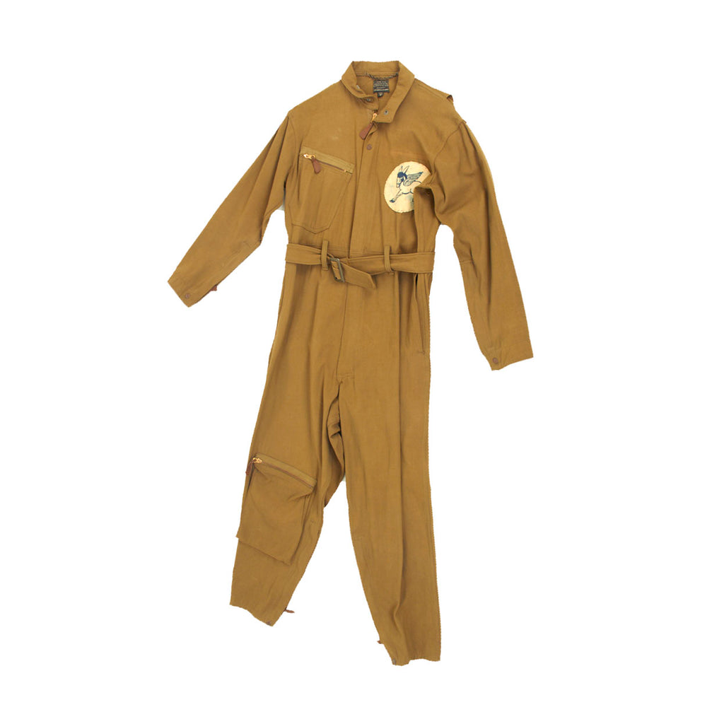 Original U.S. WWII US Army Air Forces 4th Airlift Squadron Patched Type A-4 Summer Flight Suit Original Items