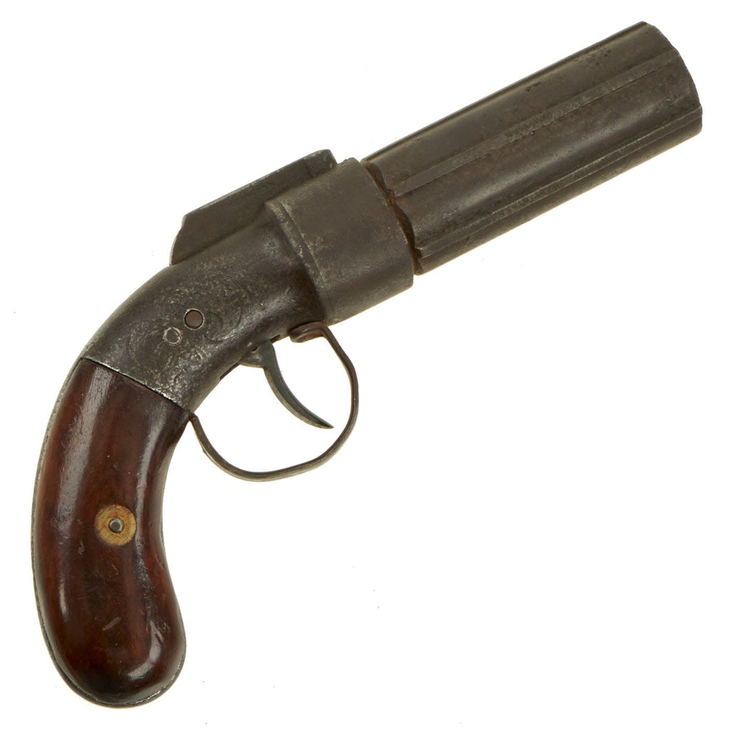 Original U.S. Sprague & Marston Double Action Percussion Pepperbox Revolver serial 573 - Circa 1850 Original Items