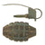 Original U.S. WWII Inert MkII Pineapple Fragmentation Grenade with M10A3 Fuze Original Items