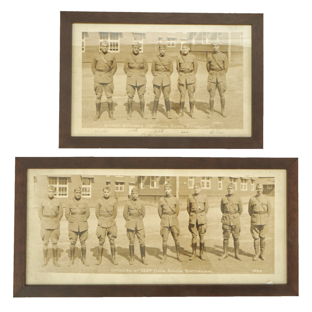 Original U.S. WWII African American Buffalo Soldier Photogrpahs - Officers of 325th Field Signal Battalion 92nd Division Original Items