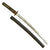 Original 18th Century Japanese Handmade Wakizashi Short Sword with Leather Wrapped Grip & Lacquered Scabbard Original Items