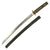 Original 18th Century Japanese Handmade Wakizashi Short Sword with Leather Wrapped Grip & Lacquered Scabbard Original Items
