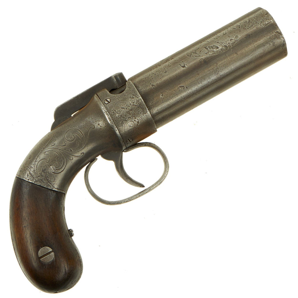 Original U.S. 19th Century Allen & Thurber 1845 Patent Percussion Pepperbox Revolver - Serial No. 2 Original Items