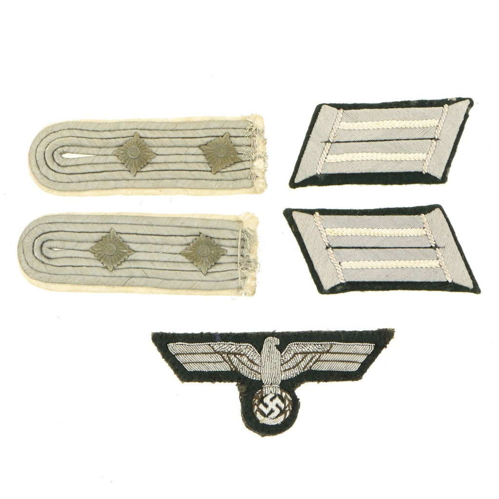 Original German WWII Heer Infantry Captain's Uniform Insignia Set - Hauptmann Original Items