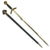 Original German WWII Early Luftwaffe Officer Sword by Paul Weyersberg with Waffen Mark 5 - Nickel Plated Blade Original Items