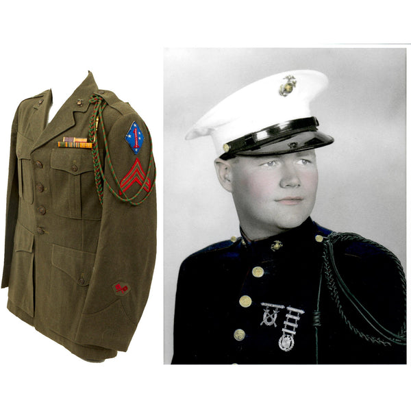 Original U.S. WWII 1st Marine Division Named Uniform Set with Photogra ...