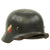 Original German WWII Luftwaffe M35 Double Decal Helmet with Size 56 Liner & Chinstrap - marked SE64 Original Items