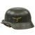 Original German WWII Luftwaffe M35 Double Decal Helmet with Size 56 Liner & Chinstrap - marked SE64 Original Items