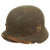 Original German WWII Service Used M40 Single Decal Army Heer Helmet with 57cm Liner & Chinstrap - NS64 Original Items