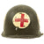 Original U.S. WWII Medic 1944 McCord Front Seam Swivel Bale M1 Helmet with Firestone Liner Original Items
