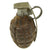 Original U.S. WWII Inert MkII Pineapple Grenade with Yellow Ring & M10A3 Fuze Original Items