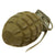 Original U.S. WWII Inert MkII Pineapple Grenade with Yellow Ring and M6A4C Fuze Original Items