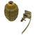 Original U.S. WWII Inert MkII Pineapple Grenade with Yellow Ring and M6A4C Fuze Original Items