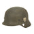 Original German WWII Army Heer M40 Single Decal KIA Shot Through Steel Helmet - NS66 Original Items