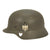 Original German WWII Army Heer M40 Single Decal KIA Shot Through Steel Helmet - NS66 Original Items