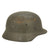 Original German WWII Army Heer M40 Single Decal KIA Shot Through Steel Helmet - NS66 Original Items