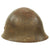 Original Japanese WWII Service Worn Type 92 Army Combat Helmet with Liner and Chinstrap - Tetsubo Original Items