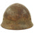 Original Japanese WWII Service Worn Type 92 Army Combat Helmet with Liner and Chinstrap - Tetsubo Original Items
