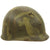 Original U.S. WWII M1 Helmet Liner by Westinghouse with Period Camouflage Paint Job Original Items