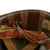 Original U.S. WWII M1 Helmet Liner by Westinghouse with Period Camouflage Paint Job Original Items
