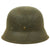 Original German WWII M42 Service Worn Single Decal Army Heer Helmet with Replica Chinstrap - EF66 Original Items