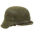 Original German WWII M42 Service Worn Single Decal Army Heer Helmet with Replica Chinstrap - EF66 Original Items