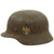 Original German WWII Army Heer M40 Single Decal Helmet with 57cm Liner & British Chinstrap - EF64 Original Items