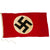 Original German WWII NSDAP National Political Flag with Halyard & Dowel - 29" x 53" Original Items