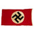 Original German WWII NSDAP National Political Flag with Halyard & Dowel - 29" x 53" Original Items