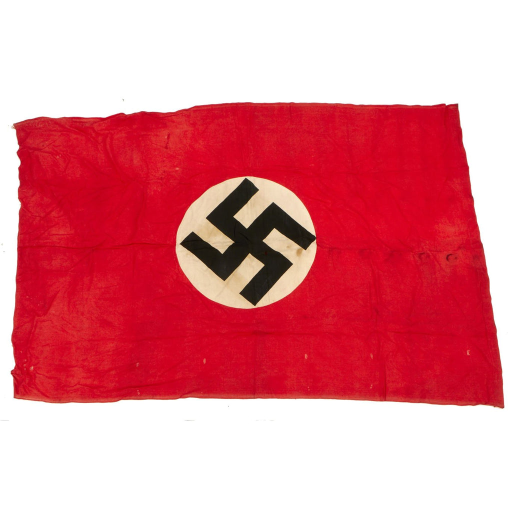 Original German WWII NSDAP Service Worn National Political Banner Flag - 37" x 55" Original Items