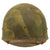 Original U.S. WWII Named M1 Helmet Liner by Westinghouse with Period Camouflage Paint Job Original Items