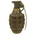 Original U.S. WWII Inert MkII Pineapple Fragmentation Grenade with Yellow Ring in M41 Canister Original Items