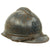 Original French WWI Model 1915 Adrian Helmet in Horizon Blue with Replica Badge Original Items