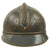 Original French WWI Model 1915 Adrian Helmet in Horizon Blue with Replica Badge Original Items